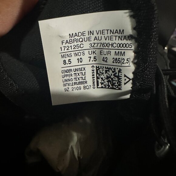 ❤️Converse Utility Explore Hi Sz 10 Womens Sneakers Boot Shoes Black 172125C New - Picture 8 of 10